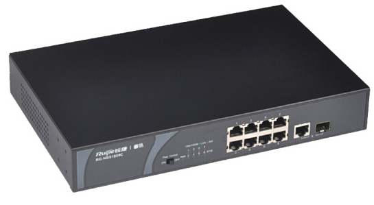 锐捷8口百兆安防交换机rg-nbs1809c - 洞口华泰电脑电器有限公司